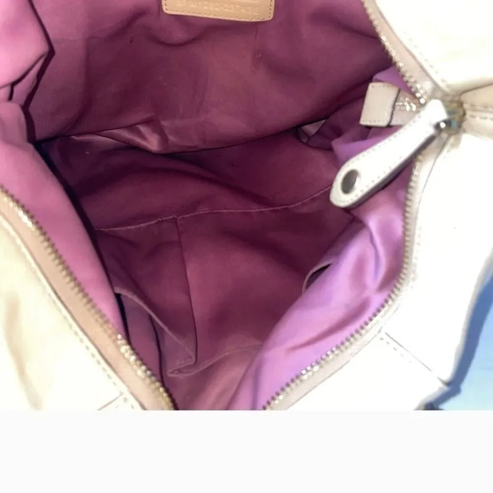 Coach Beige Leather Tote Bag
